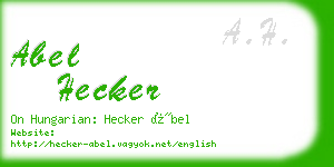 abel hecker business card
